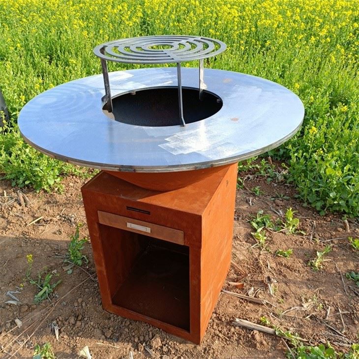 Bbq Grill Burning Wood