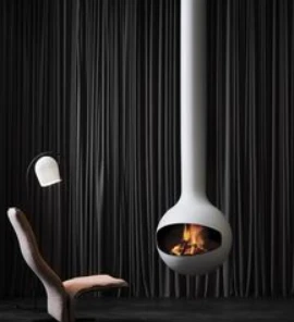 Sab hauv tsev 360 Degree Rotating Hanging Fireplace
