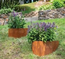Kho kom zoo nkauj Corten Steel Planters