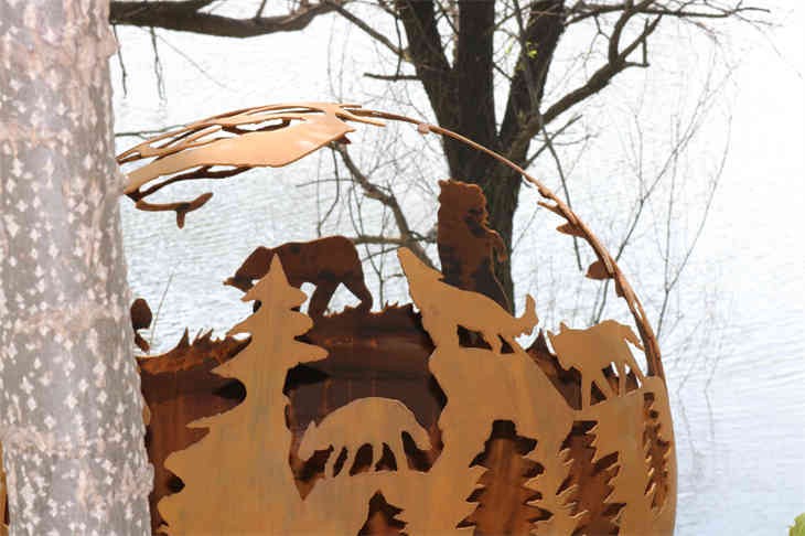 Outdoor Spherical Firepit For Decoration suppliers